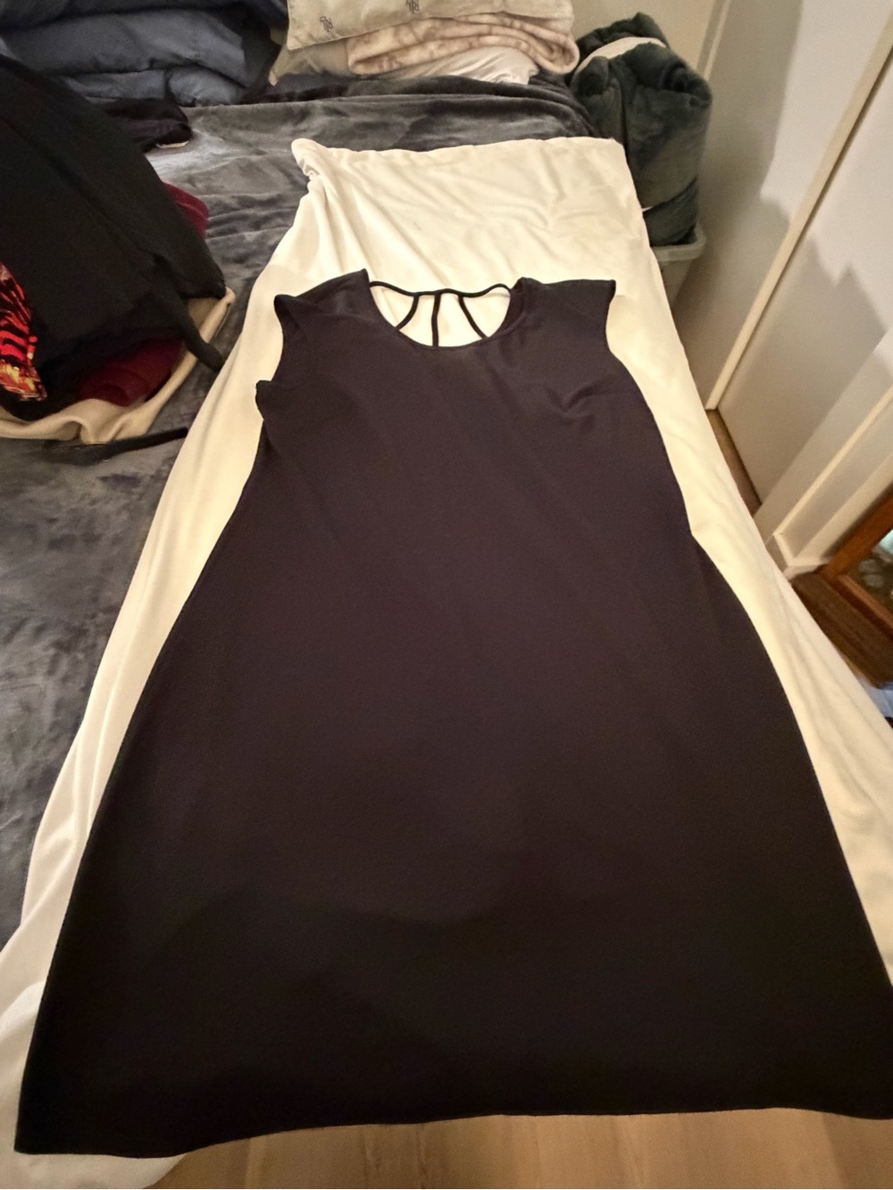 Classic Black Sleeveless Dress with Strappy Back Plus SZ 18